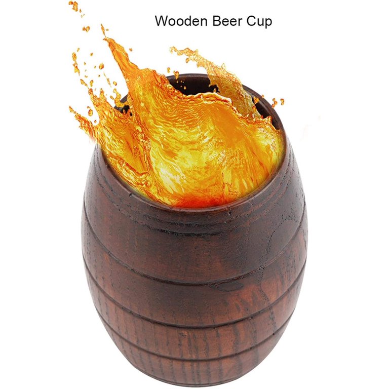 Wooden Beer Cup Retro Big Capacity Tea Water Classic Wood Drinking Mug