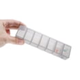 thumbnail image 6 of Unique Bargains 1 Pc 7 Grids Single Row Pill Case Waterproof for Travel Clear Gray, 6 of 6