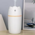 thumbnail image 2 of Humidificador de aire silencioso de 300 ml con luz nocturna y difusor de aroma alimentado por USB para coche. Blanco, 2 of 9