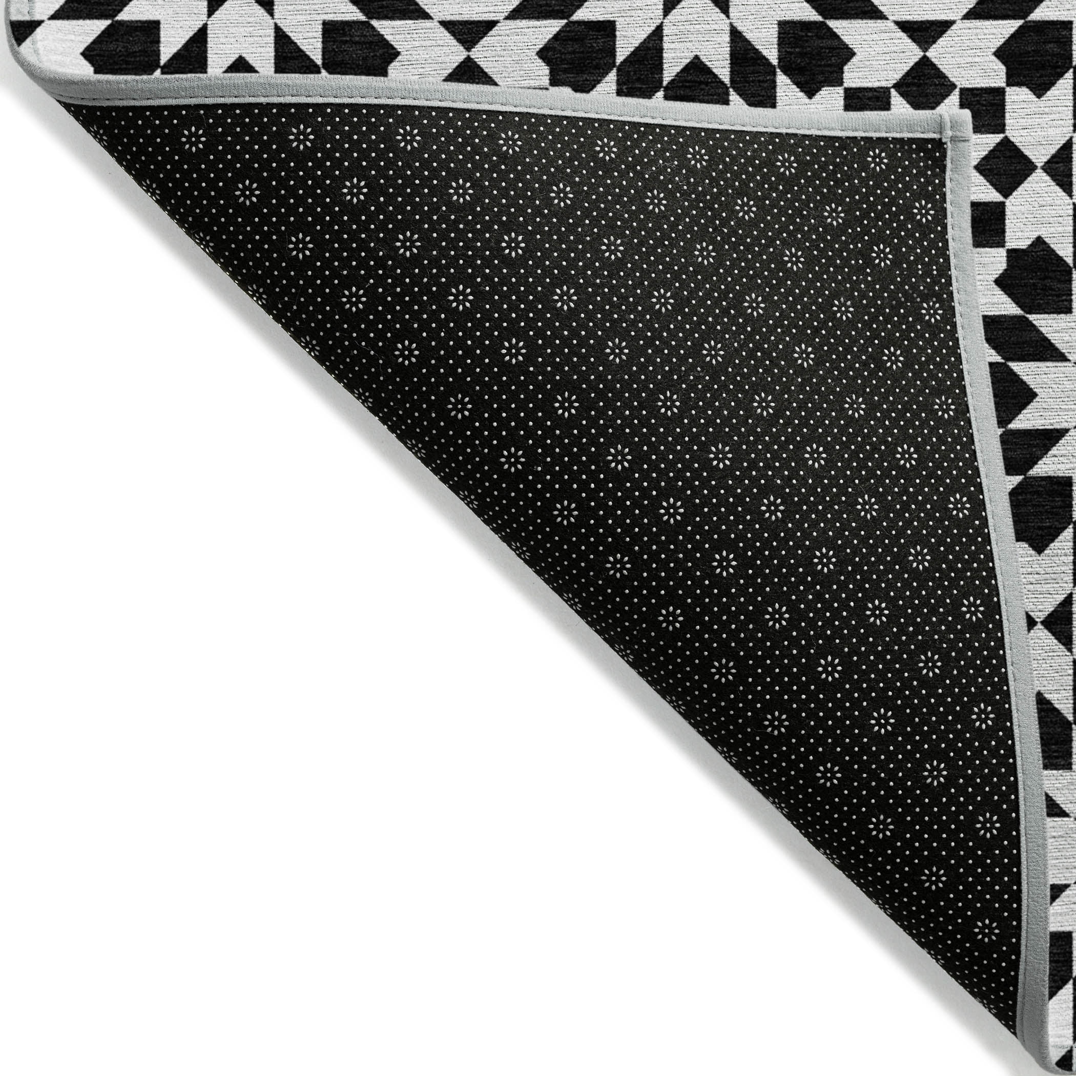 Addison Rugs Chantille Indoor/Outdoor Transitional Spiral Black Washable Rectangle Rug, 9' x 12'