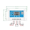 thumbnail image 2 of Yeacher 20A Solar Controller, Upgraded Solar Panel USB Port Solar Panel Battery Intelligent Regulator, Multi-Function Adjustable LCD Display Street Light Controller, 2 of 7