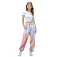 thumbnail image 5 of Hurxie Girls Tie Dye Sweatpants with Side Pockets for Summer Orange,5 Year, 5 of 7