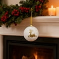 thumbnail image 6 of chaungfeng 6 Pcs Christmas Ball Ornaments, 2.36 Inch with Elk Snowflake Pattern Christmas Foam Plush Ball Ornaments, Hanging Decorations for Trees Fireplace Holiday Party Decor, 6 of 9