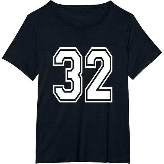 t-shirt Number 32 t-shirt Birthday Varsity Sports Team Jersey mens t shirt，black，women，funny，misfits，men，journey
