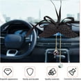 thumbnail image 4 of Angel Wings Rearview Mirror Pendant, Gypsum Lucky Hanging Ornament, Cute Car Interior Decoration, Universal Accessory for Women & Girls (Black), 4 of 5