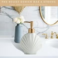 thumbnail image 1 of Ceramic Soap Dispenser,Liquid Soap Bottle,Lotion Hand-Sanitizer Bottles,Nordic Style Press Lotion Bottle,420ML,Shell, 1 of 7