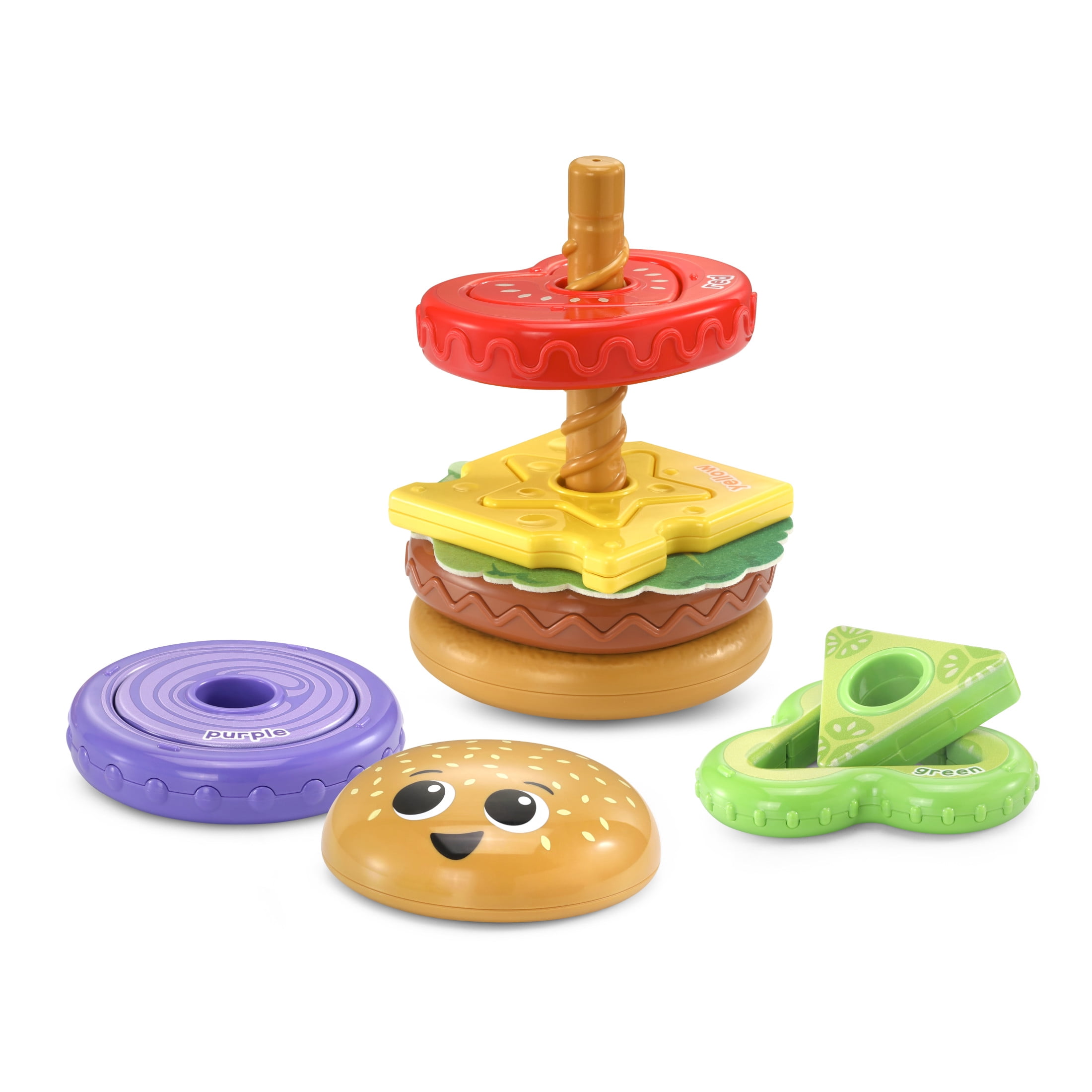 LeapFrog 4-in-1 Learning Hamburger Plastic & fabric Plastic, Fabric with Accessories, Baby and Toddler Toys