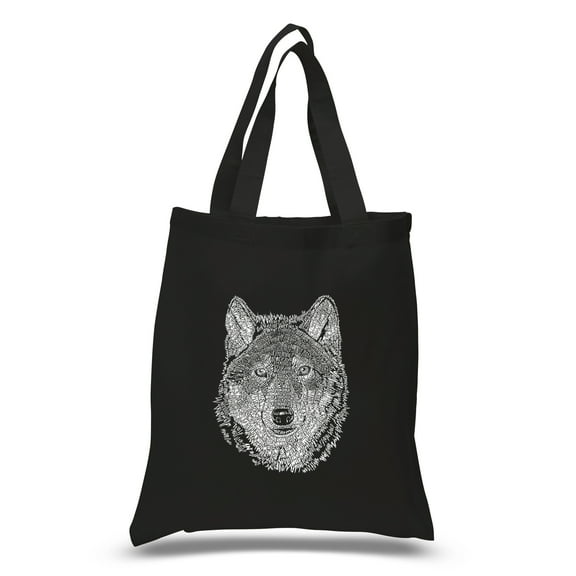 LA Pop Art Small Word Art Tote Bag - Wolf