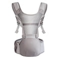 thumbnail image 2 of Portabebés con asiento de cadera, portabebés ergonómico de 360 grados con funda para lactancia (gris), 2 of 8