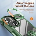 thumbnail image 5 of Decase for Apple iPhone 15 New Phone Case with Rotatable Ring Stand,Heavy Duty 10FT Military Protection Clear Back Hard PC Soft TPU Bumper Phone Shell - Armygreen, 5 of 8