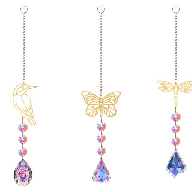 Atrapasueños de cristal colorido con diseño de mariposa, accesorio para espejo retrovisor de coche, regalo de condolencia listo para regalar