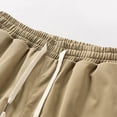 thumbnail image 6 of Men's Hiking Cargo Shorts Quick Dry Lightweight Elastic Waist Drawstring Travel Shorts with Multi Large Pockets for Fishing Camping Golf Khaki XXL, 6 of 9