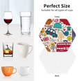 thumbnail image 4 of KLL Drink Coasters Set Hexagon of 4,PU Leather Absorbent Coasters Set Decorative Coffee Cup Coasters Housewarming Gift for Home Decor-London Symbols, 4 of 5