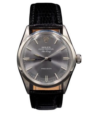 Pre-Owned Mens Rolex Stainless Steel 5500 Air-King Watch Slate Gray Dial