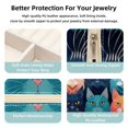 thumbnail image 3 of Cat Travel Portable Jewelry Organizer: Square Jewelry Box Storage Case and Display for Rings, Earrings, Necklaces, Bracelets, and More - Suitable for Girls and Women, 3 of 6
