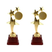 2 PCS Mini Trophies Trophy Smack Medals for Awards Metal Trophys Cup Celebrations Reward Prizes