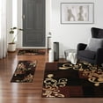 thumbnail image 2 of Home Dynamix Ariana Galil Contemporary Floral Vine Area Rug, Black/Brown, 3-Piece Set, 2 of 5