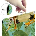 thumbnail image 4 of FMSHPON Tiger Green Palm Leaves Tropical Clipboard Hardboard Wood Nursing Clip Board and Pull for Standard A4 Letter 13x9 inches, 4 of 8