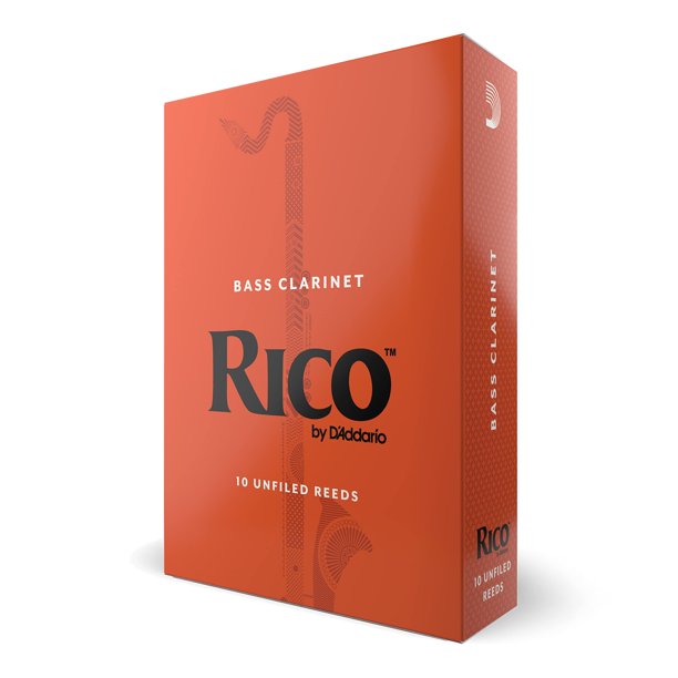 Cañas para clarinete bajo D'Addario Woodwinds Rico REA1040 4.0, paquete de 10