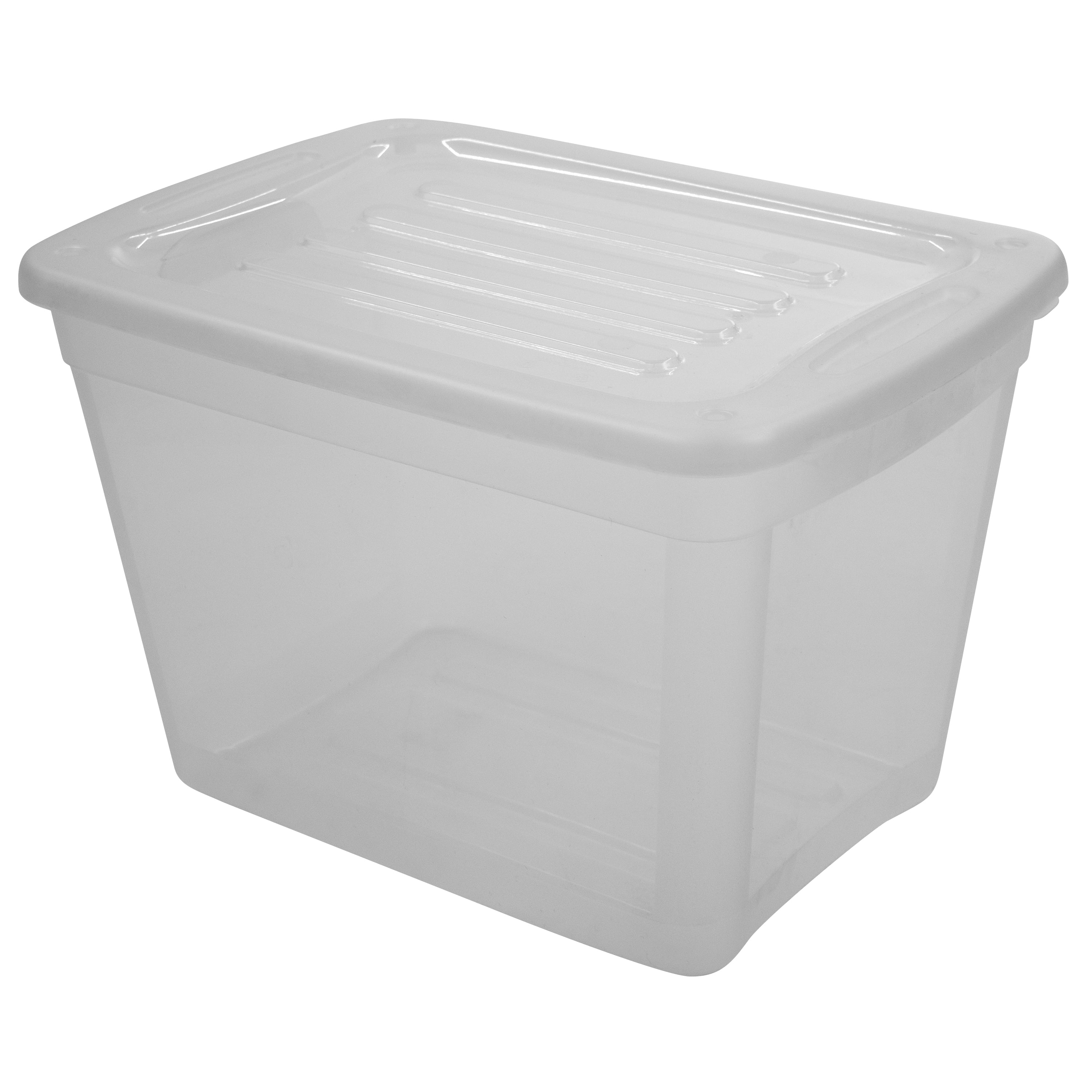 Gracious Living 39L Clear Snap Lid Tote