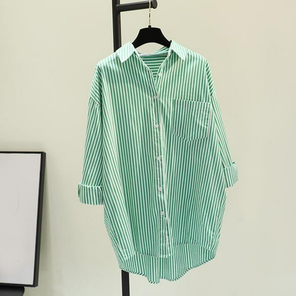 Winter Savings Clearacne Women Shirts Flower Pattern Printed Women's Lapel Neck Casual Cotton And Linen Long Sleeve Shirt