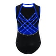 thumbnail image 3 of Sholeno Kids Girls Sparkly Gymnastics Leotard Sleeveless Crisscross Back Ballet Dance Bodysuit Shiny Activewear Blue 8, 3 of 6