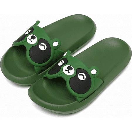 

Wish Boys Girl Cloud Shark Slides Non-Slip Novelty Open Toe Sandals Extremely Comfy Cushioned Thick Sole Cute Cartoon Shower Slippers Indoor & Outdoor Green Size: 180 S738