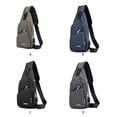 thumbnail image 3 of Tholdsy Bolsa de pecho impermeable de gran capacidad de nailon con hombro de trabajo de organización fácil de carga USB Electrónica Negro, 3 of 6