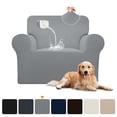 thumbnail image 1 of 100% Waterproof Sofa Cover Non Slip Couch Cover Stretch Slipcover Leakproof Couch Protector for Kids Dogs Cats Pets, Cream, Loveseat, 1 of 11
