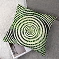 thumbnail image 7 of BANET Throw Pillow Cover Set of 2, Round Shaped Inner Geometric Eco Wavelength Illustration, Decorative Square Covers for Couch Bed &amp; Sofa,Hunter Green White 22x22in, 7 of 7
