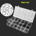 thumbnail image 1 of 225pcs Internal External Snap RetainingCirclip Assortment Box Set, 18 Sizes for Rotation and Lateral Movement, Metal Material, 225 Pieces in Resealable Plastic Box, 1 of 8