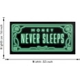 thumbnail image 6 of HFDF spirational Office Wall Art, Money Posters Green 100 Dollar Artwork Money Never Sleeps Quote Wall Decor Motivational Picture for Modern Home Workplace Decorations - 10x8inch Unframed, 6 of 6
