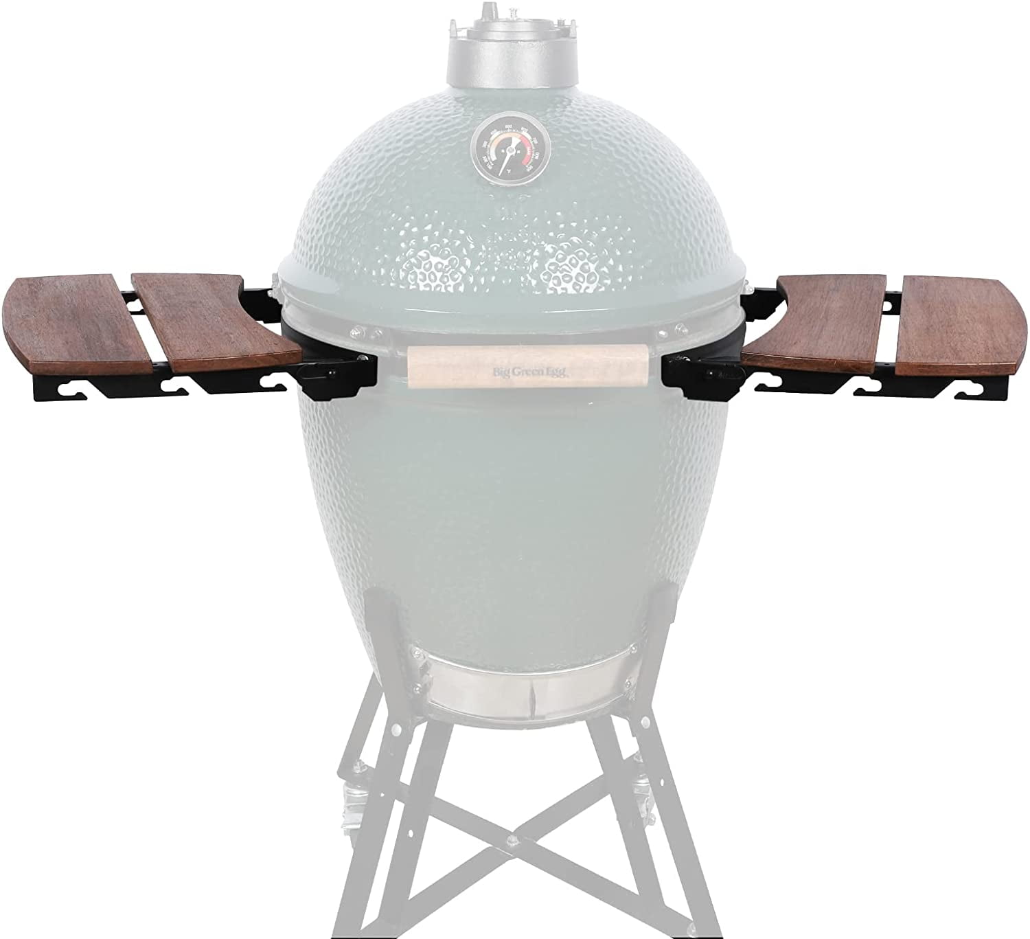 YELROL Bamboo Side Shelves for Big Green Egg 2 Slat Bamboo Egg Mate