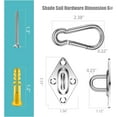 thumbnail image 2 of Shade Sail Hardware, 6 Inch 304 Marine Grade Stainless Steel Sun Shade Hardware Kit for Triangle/Rectangle/Square Sun Shade Sails Installation (40 PCS) B, 2 of 5