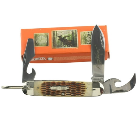 Marbles Scout King Dave Canterbury Folding Knife Mirror finish stainless spear