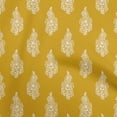 thumbnail image 1 of oneOone Georgette Viscose Yellow Fabric Block Dress Material Fabric Print Fabric By The Yard 42 Inch Wide-VM, 1 of 5