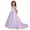 Light Purple, variant on Girls Solid Color Satin Flower Girl Dress Sleeveless Pleated Train Gown for Wedding and formal Events Size:8 Years