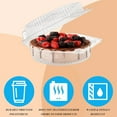 thumbnail image 3 of Tutuviw 20 Pcs 6 in Disposable Pie Containers, Clear Plastic Take Out Containers, Clamshell Takeout Tray With Hinged Locking Lids for Dessert Cakes Flan Cookies Salads Pasta Sandwiches, 3 of 7