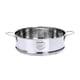 thumbnail image 1 of Cesta vaporera de 22 cm con prácticas asas de acero inoxidable. Rejilla para cocinar al vapor bollos, ideal para el hogar, la cocina o restaurantes (plateada)., 1 of 8