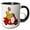 Black/White, variant on 3drose, Funny Cute Rubber Chicken Riding Red Motor Scooter Cartoon, 11oz Two-tone Green Mug