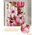 thumbnail image 6 of Fall Shower Curtain Pink Pumpkin Bathroom Curtains with Hooks, Waterproof Fabric Autumn Maple Leaves Beige Thanksgiving Bath Shower Curtains Set for Bathroom Bathtubs Decor 36x72 Inch, 6 of 7