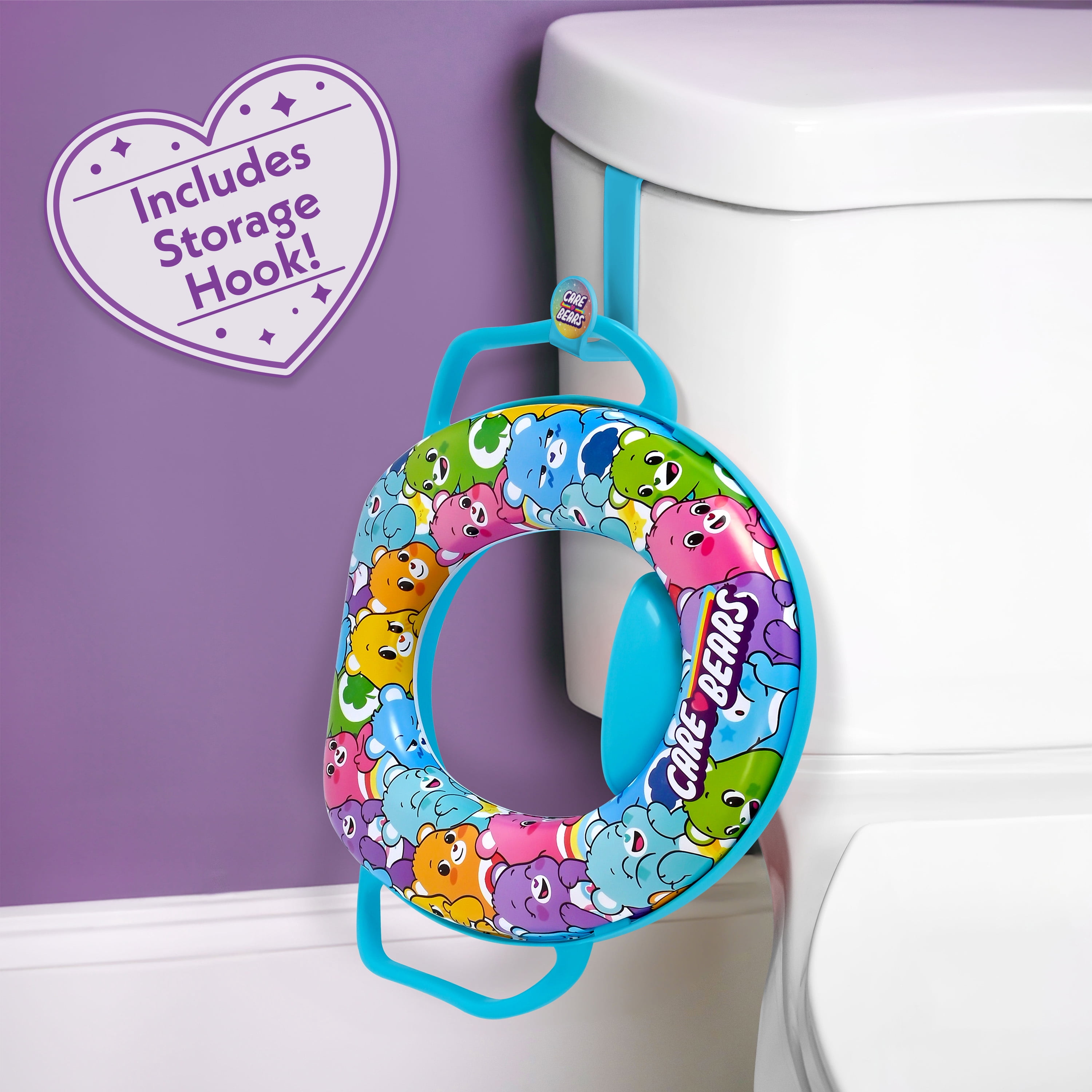 Care Bears Potty Seat with Storage Hook and Splash Guard