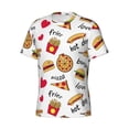 thumbnail image 5 of Vsdgher Fast Food Print Men's Dry Fit Mesh Athletic Shirts Moisture Wicking Tennis T-Shirt Tops, 5 of 9