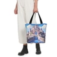 thumbnail image 5 of Salouo Majestic Fantasy Castle for Shoppers Tote for Women Foldable Handbags with Big Capacity Casual One-Shoulder Shopping Bag Hobo Bags Fit for Office/Shopping/Park, 5 of 6