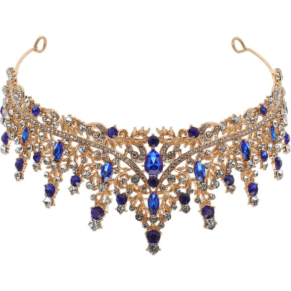 WEAVILUX 1 Piece Bridal Tiara Rhinestone Crown for Wedding Party 16X6In