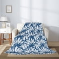 thumbnail image 2 of Throw Blanket for Couch Sofa and Bed, Blue Shells Super Soft Plush Throw Blanket, Fuzzy Cuteness Comfy Warm Washable Flannel Blanket & Throws for All Season 60"x50", 2 of 5