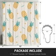 thumbnail image 4 of WARHOOME Bathroom Shower Curtains Liner, Waterproof Tropical Pineapple Print Shower Decor Curtains with Iron Hooks, 72 x 72 inches, 4 of 9