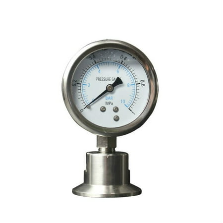 

6 bar 10 bar 16 bar Stainless Steel SS316 Sanitary Pressure Gauge Measurement for food dairy beer pharmaceutical