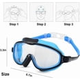 thumbnail image 2 of 2026 New HD Children's Large Frame Waterproof and Anti-fog Swimming Goggles, Wide View Swim Goggles for Kids 3-15, 2 of 7
