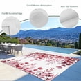 thumbnail image 3 of Red Eucalyptus Leaves Outdoor Rug for Patio/Deck/Porch, Non-Slip Large Area Rug 4 x 6 Ft, Spring Summer Botanical Indoor Outdoor Rugs Washable Area Rugs, Reversible Camping Rug Carpet Runner, 3 of 8